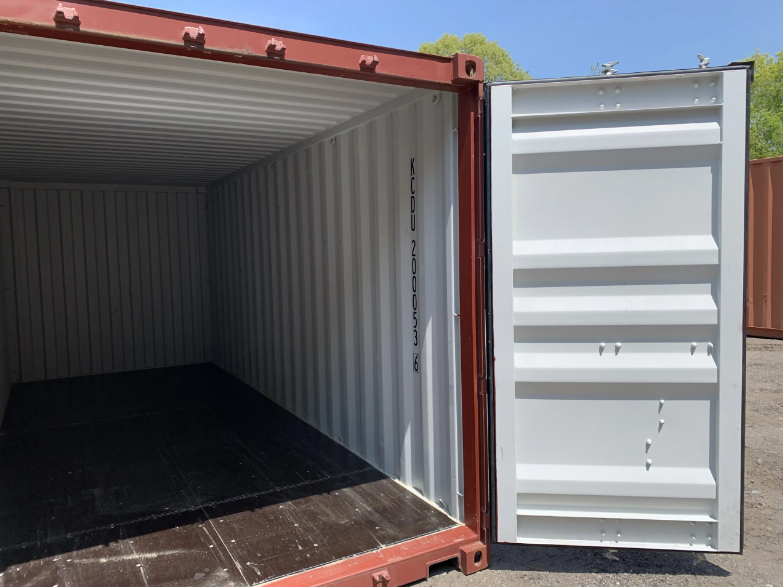 Used 20ft shipping container red - Image 5