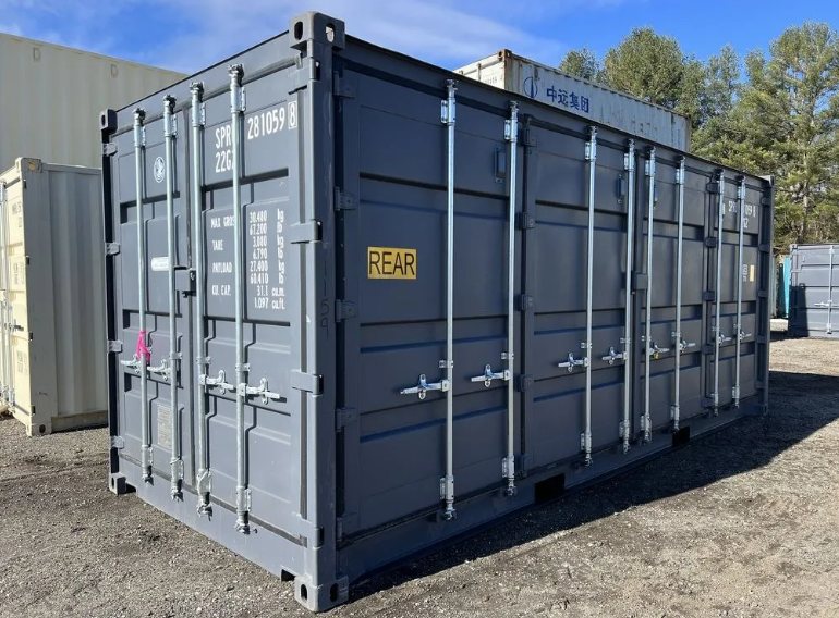 20′ storage container one trip open side